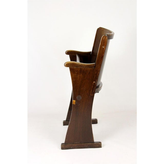 Wood Vintage Cinema Chair, 1940s For Sale - Image 7 of 11