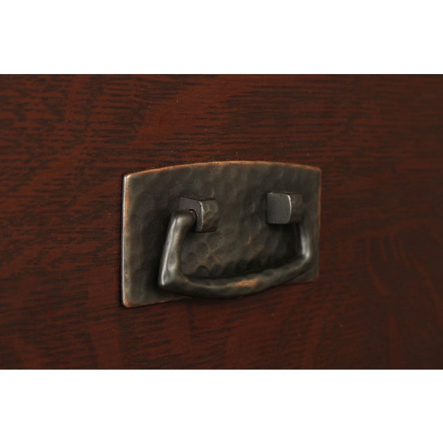 Stickley Mission Collection Oak Four Drawer File Cabinet For Sale - Image 10 of 12