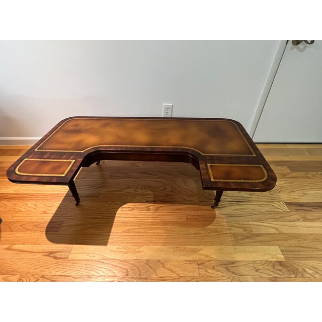 Early 20th Century Leather Top Drop Leaf Coffee Table Chairish