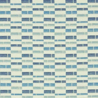 Sample - Schumacher Ashcroft Indoor & Outdoor Fabric in Blue For Sale