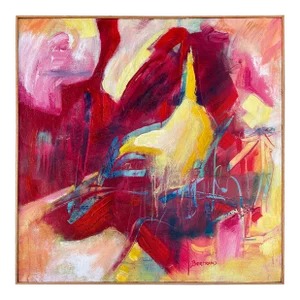 Large Square Abstract Painting by Carol Bertrand