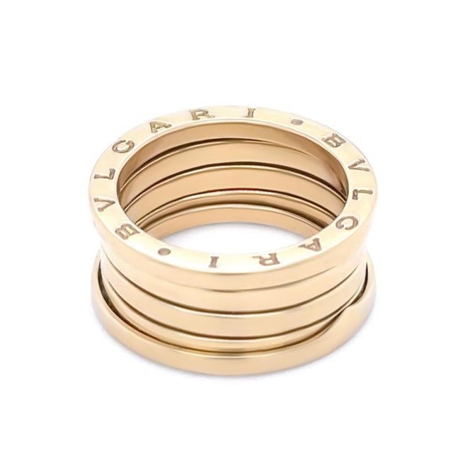 Contemporary Bvlgari 18ct Yellow Gold B.Zero1 Four-Band Ring 12.32g For Sale - Image 3 of 6