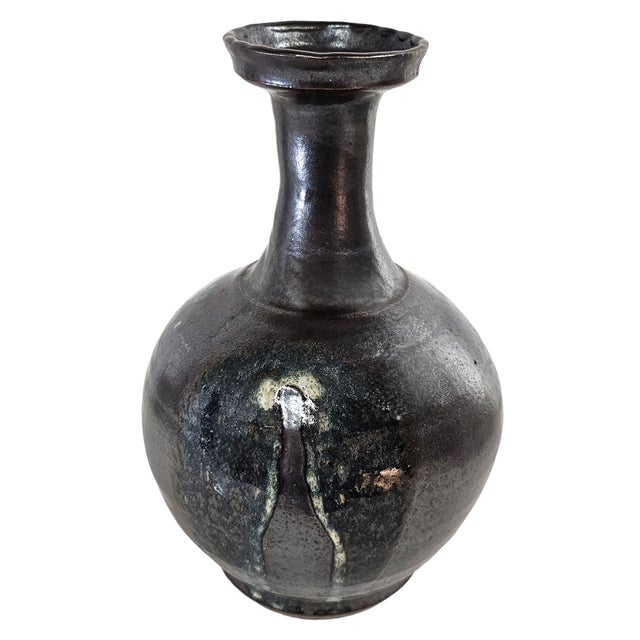 American Studio Pottery Vase With Iridescent Drip Glaze, c.1970s For Sale In San Francisco - Image 6 of 11