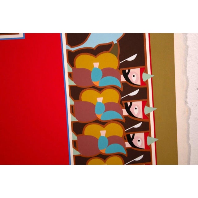 Late 20th Century David Sharir Hannukah Signed Modern Judaica Serigraph on Paper 104/225 Unframed For Sale - Image 9 of 12