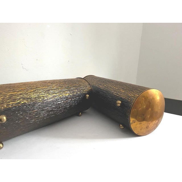 Midcentury Faux Bois Planter Logs - A Pair For Sale - Image 15 of 16