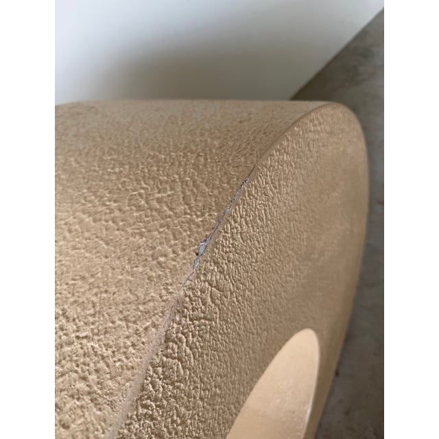 1980’s Postmodern Plastered Wood Geometric Waterfall Console Table For Sale - Image 11 of 12