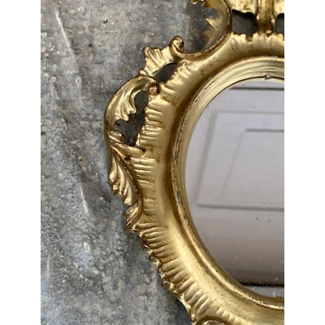 Wood Italian Florentine Baroque Gold Giltwood Wall Mirror For Sale - Image 7 of 10