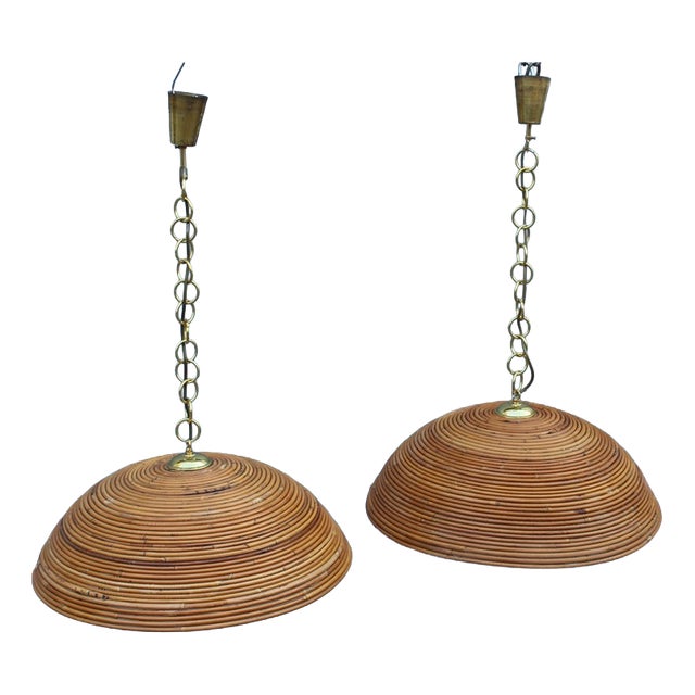 Round Marrow Pendants, Italy, 1970s, Set of 2 For Sale