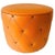 Vintage Pouf in Orange Faux Leather, 1960s For Sale - Image 9 of 9