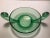 1920s Vintage Fostoria Green Uranium Glass Scroll Handle Centerpiece Bowl For Sale - Image 5 of 7