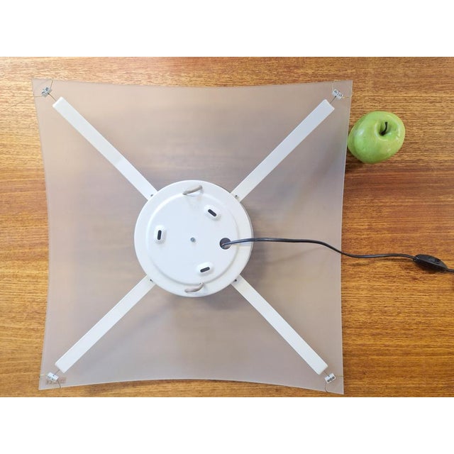 Vibea Quadra Ceiling Lamp in Ice Glass and Brass, 1970s For Sale - Image 4 of 18