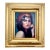 Original Oil Portrait Painting, Desert Princess in Ornate Gold Frame, 16.5"h For Sale