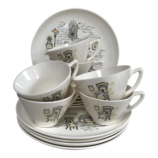 1950s Marcrest Stetson 'Gay Nineties' Dinnerware - Set of 17 For Sale