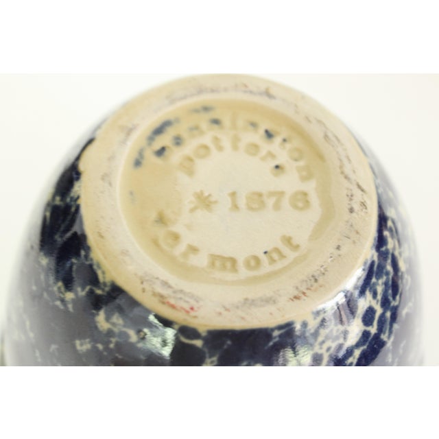 Bennington Potters Agate Blue Spongeware/Earthenware/Pottery Bennington Pottery Nesting Bowls For Sale - Image 4 of 5
