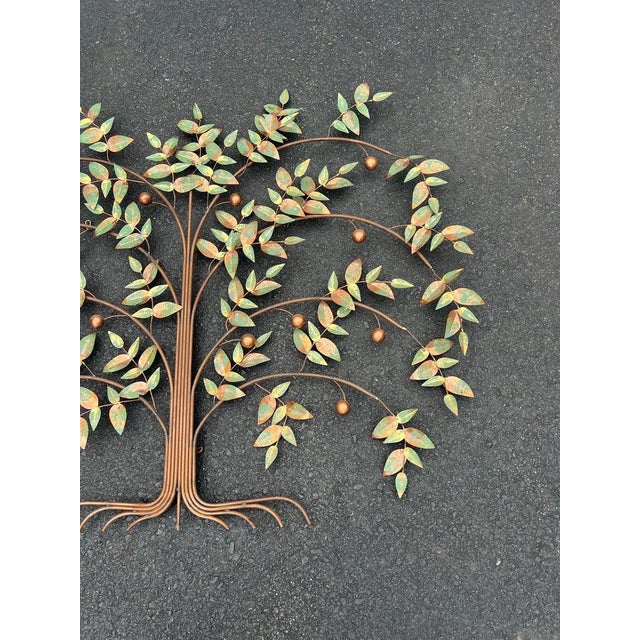 Copper Large Mid Century Mixed Metal Tree of Life Wall Sculpture by Curtis Jere. For Sale - Image 8 of 18