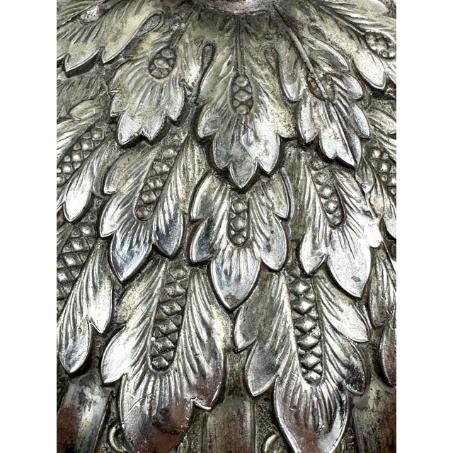 Late 20th Century Vintage Highlands Silver-Plated Ornate Pumpkin Trinket Box & Candy Dish For Sale - Image 5 of 9