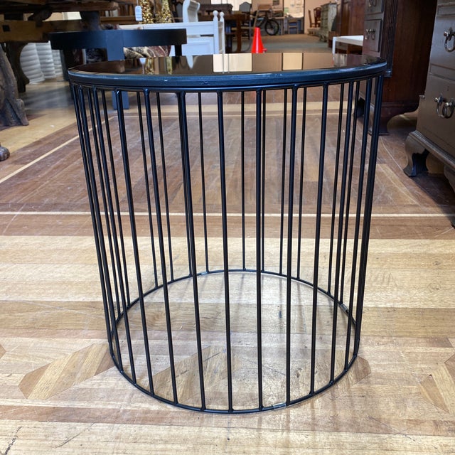 Boconcept Black Wire Mirrored Top Side Table Chairish