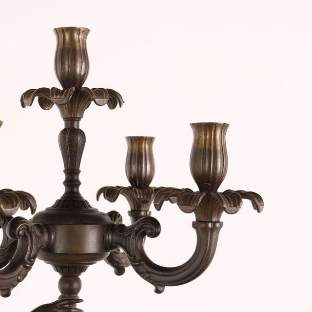 Antique Candelabra in Bronze For Sale - Image 5 of 14