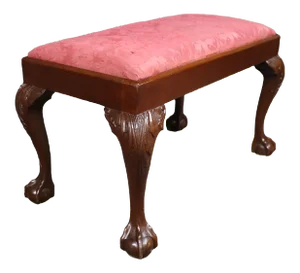 Mahogany Claw Foot Bench