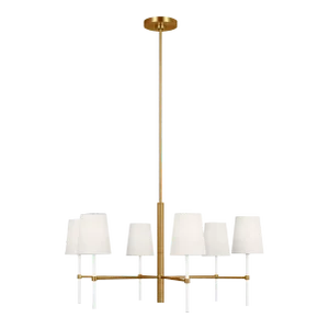 Kate Spade by Visual Comfort Studio Monroe Chandelier, Burnished Brass, Medium