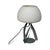 Space Age Mushroom Table Lamp in White with Satin Glass Shade and Metal Base For Sale - Image 5 of 8