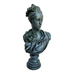 1950s Contemporary French Bronzed Plaster Bust of Marie Antoinette After Albert-Ernest Carrier-Belleuse