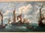 20th Century Dutch Style Naval Battle Oil Painting, Signed s.d. Richelle For Sale - Image 4 of 14