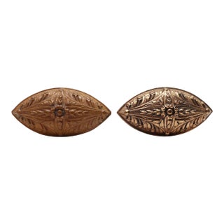 Antique Norwalk Bronze Marquise Oval Door Knobs For Sale