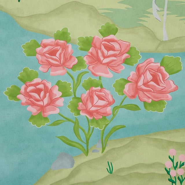 Not Yet Made - Made To Order Schumacher Finches Jungle Panel Set in Verdant - Set of 2 For Sale - Image 5 of 7