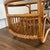 Wood Vintage MCM Rattan Coffee Table 30" Round Glass Top Franco Albini Style Boho For Sale - Image 7 of 12