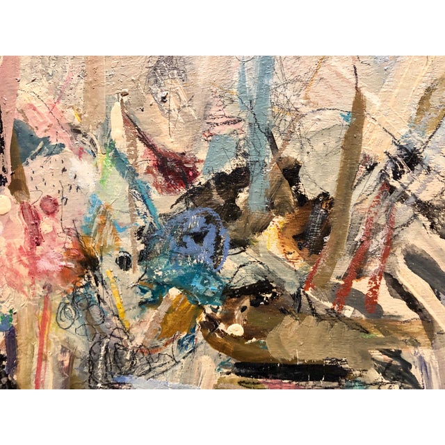 Motke Blum, Israeli Modernist Abstract Expressionist Oil Painting For Sale - Image 4 of 7