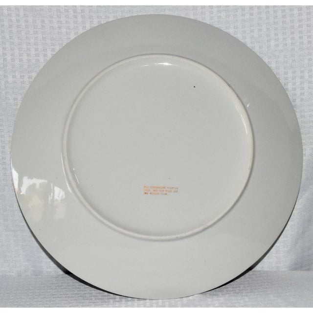 Gold 1950s Monumental Guild Medusa Angel Porcelain Neo-Classical Decoration Wall Plate For Sale - Image 8 of 8