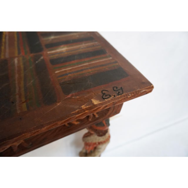 Swedish Allmoge Carved Folk Console Circa 1820 For Sale - Image 14 of 16