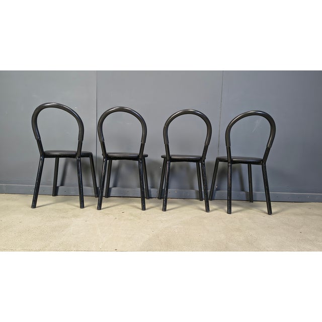 Italian Postmodern Dining Chairs, 1980s, Set of 4 For Sale - Image 9 of 16