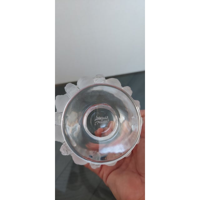 1940s Dampierre Vase Designed by Rene Lalique in Crystal With Birds in Satin Fiinish For Sale - Image 5 of 9