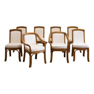 Vintage Bamboo Chairs from Vivai Del Sud, 1970s, Set of 8 For Sale