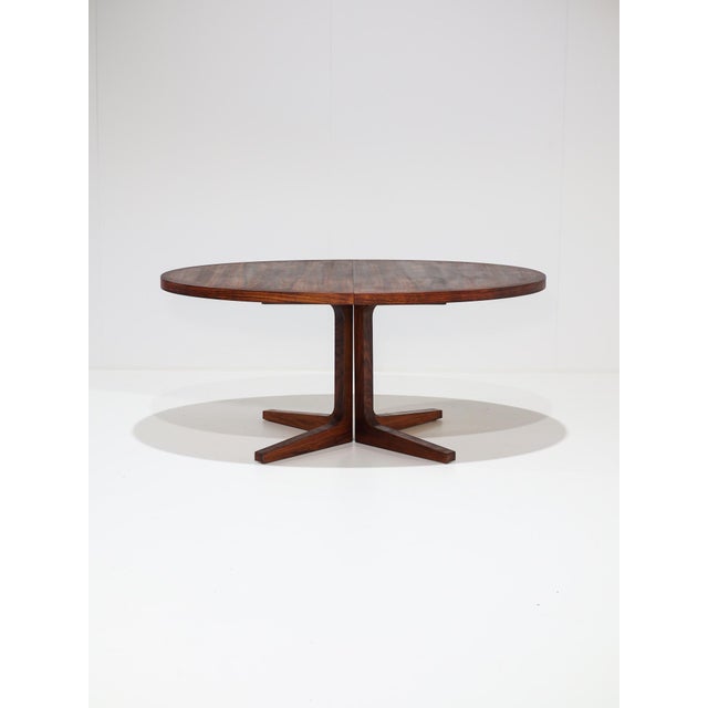 Mid-Century Modern Oval Extendable Dining Table in Kingwood from Dyrlund, Denmark, 1960s For Sale - Image 3 of 17