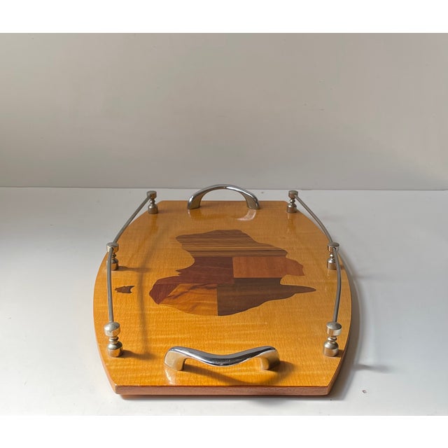 Vintage Australian Intarsia Serving Tray by Australian Mulga, 1970s For Sale - Image 4 of 9