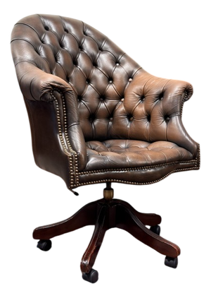 English Chesterfield Desk Chair