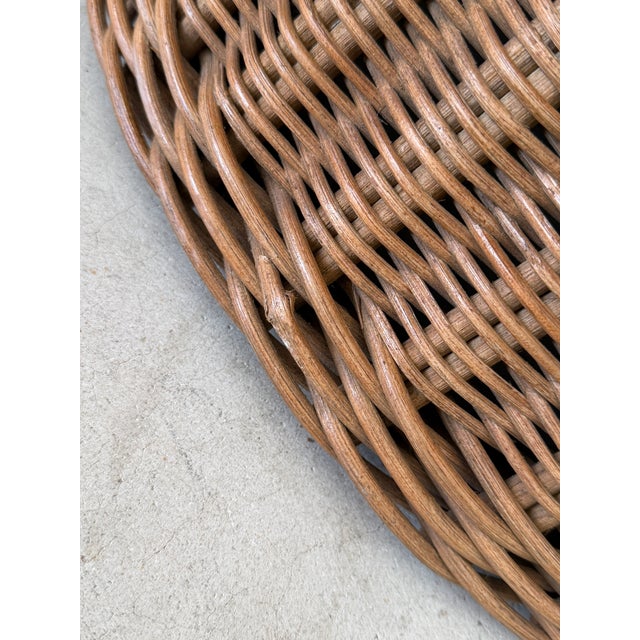 Coastal Boho Rattan Braid Lounge Chair & Ottoman by Henry Link For Sale - Image 9 of 12