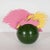 Enameled Resin and Metal Pop Art Sculpture in Sunflower Yellow, Bubble Gum Pink For Sale - Image 4 of 8