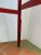 Vintage Industrial Stool Oak Wood and Red Steel For Sale - Image 11 of 12