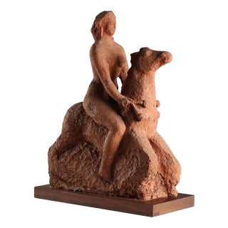 José Pizzo, Nude Figurative Composition, Terracotta For Sale