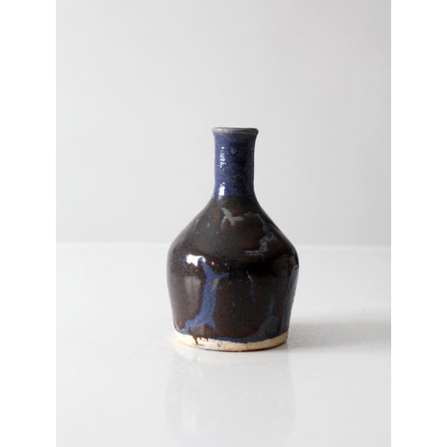 1970s Vintage 1970s Handmade Studio Pottery Bud Vase For Sale - Image 5 of 10