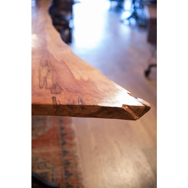 Handcrafted XL Live Edge Redwood Dining / Console Table For Sale - Image 9 of 12