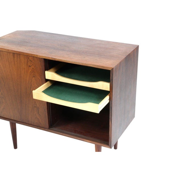 Brown Mid 20th Century Pair of Kai Kristiansen Small Teak Credenzas in Rosewood For Sale - Image 8 of 8