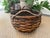 Mid 20th Century Vintage Rustic Split Bamboo Gathering Basket For Sale - Image 5 of 9