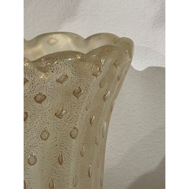 Pair of Murano Gold Vase Form Sconces For Sale - Image 4 of 10
