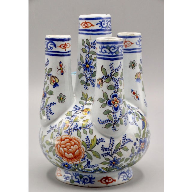 Antique French Quintal Tulipiere Vase For Sale - Image 4 of 9