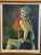 Overview: Up for sale is an absolute gem. This oil painting on canvas depicts a showgirl/burlesque dancer. It is titled...